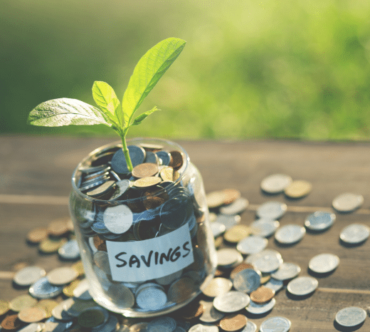 Jar of savings coins | save money with Modern Air & Water